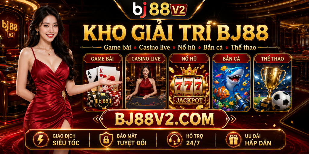 Kho trò chơi giải trí đa dạng BJ88 cùng nhiều khuyến mãi hấp dẫn mổi ngày