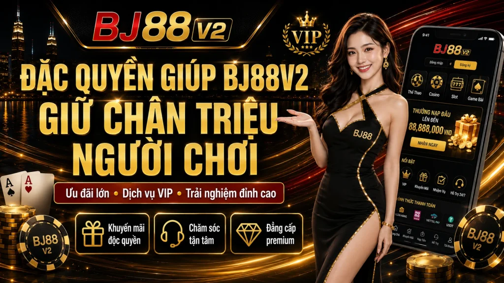 BJ88 – Tải App BJ88 Đá Gà Thomo An Toàn Chính Thức 2026 2 Đặc quyền giúp BJ88V2 giữ chân triệu người chơi